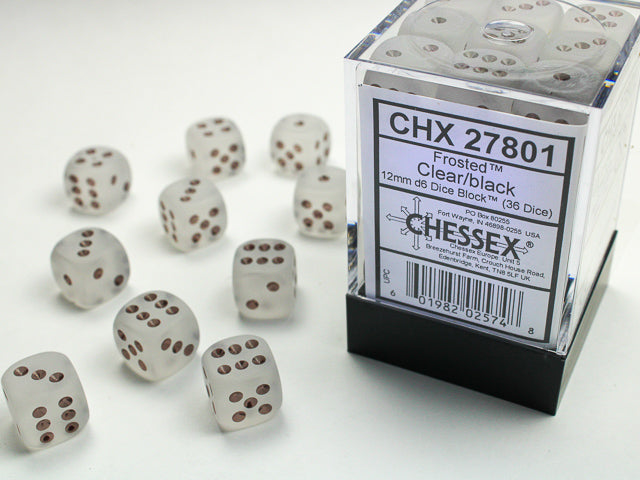 Dices (36D6) - Chessex Frosted (Choose your Color)