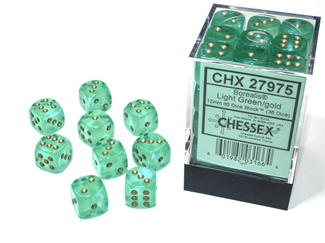 Dices (36D6) - Chessex Borealis (Choose your Color)