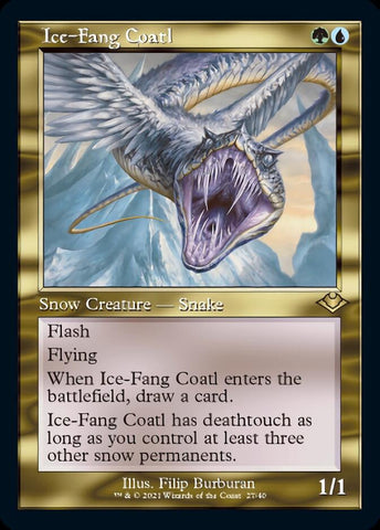 Ice-Fang Coatl (Retro Foil Etched) [Modern Horizons 2]