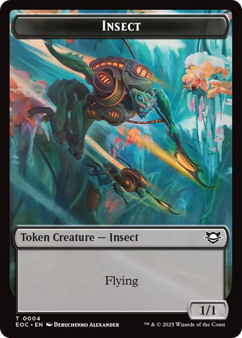 Insect // Golem (0013) Double-Sided Token [Edge of Eternities Tokens]