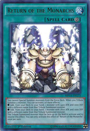 Return of the Monarchs [MP14-EN173] Ultra Rare 