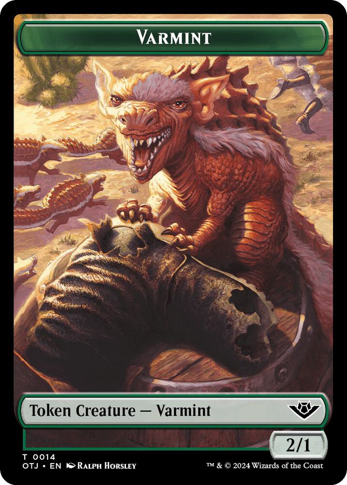 Mercenary // Varmint Double-Sided Token (Back)