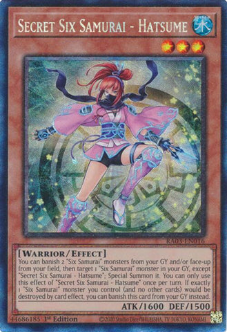 Secret Six Samurai - Hatsume (CR) [RA03-EN016] Collector's Rare