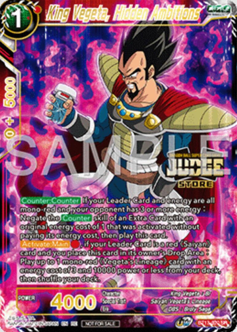 King Vegeta, Hidden Ambitions (Judge Pack Vol.16) (Store) (BT13-020) [Tournament Promotion Cards]