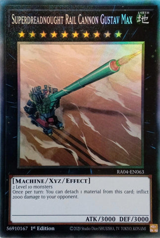 Superdreadnought Rail Cannon Gustav Max [RA04-EN063] Collector's Rare