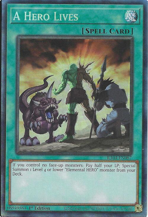 A Hero Lives [RA04-EN087] Collector's Rare