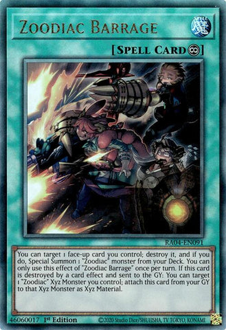 Zoodiac Barrage [RA04-EN091] Ultimate Rare