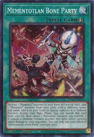 Mementotlan Bone Party [RA04-EN099] Super Rare