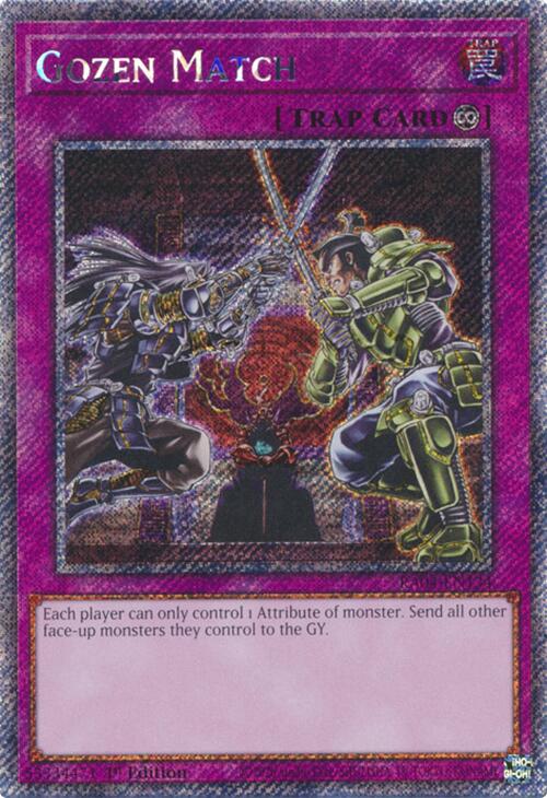 Gozen Match [RA04-EN134] Platinum Secret Rare 