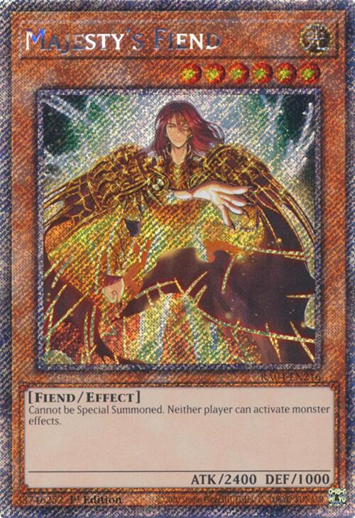 Majesty's Fiend [RA04-EN216] Platinum Secret Rare 