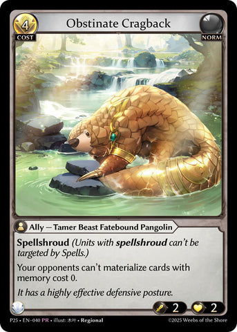 Obstinate Cragback (040) [Promotional Cards]