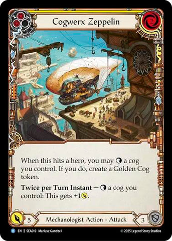 Cogwerx Zeppelin (Yellow) [SEA019] (High Seas)  Rainbow Foil