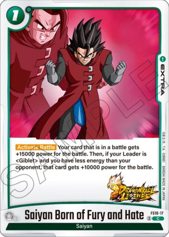 Saiyan Born of Fury and Hate [Starter Deck: Giblet]
