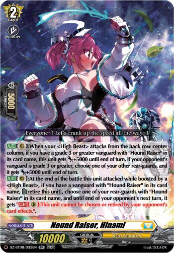 Hound Raiser, Hinami (DZ-BT08/033EN) [DZ-BT08: Knights 0f Rebirth]