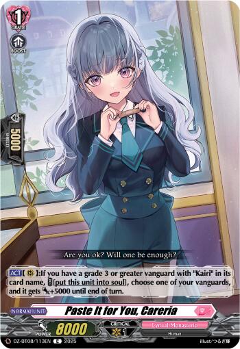 Paste it for You, Careria (DZ-BT08/113EN) [DZ-BT08: Knights 0f Rebirth]