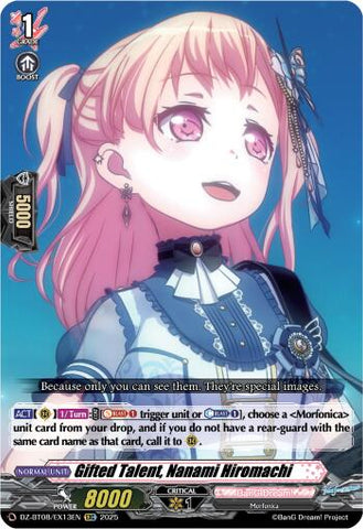 Gifted Talent, Nanami Hiromachi (DZ-BT08/EX13EN) [DZ-BT08: Knights 0f Rebirth]