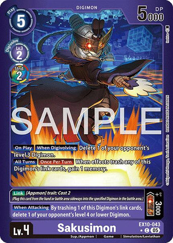 Sakusimon [EX10-043] (Limited Foil) [Sinister Order]
