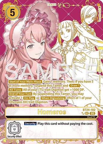 Homeros [BT24-102] (Rare Pull) [Time Stranger]