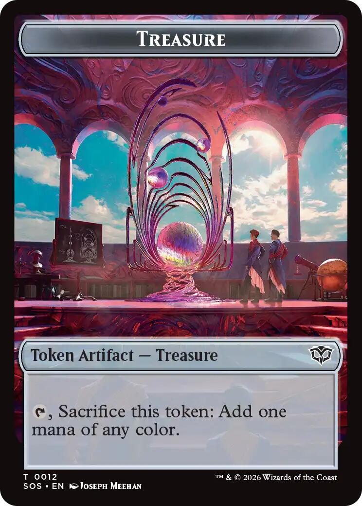 Elemental (0020) // Treasure Double-Sided Token [Secrets of Strixhaven Commander Tokens]