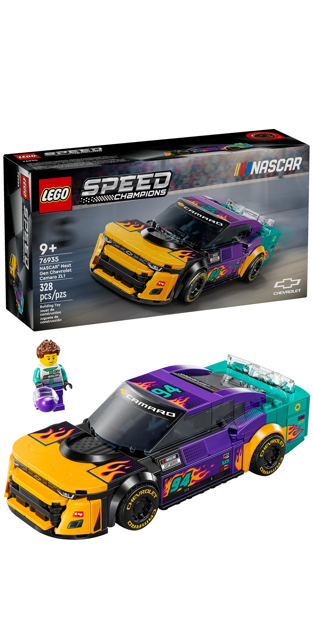 LEGO® SPEED CHAMPIONS NASCAR® Next Gen Chevrolet Camaro ZL1 Set 76935