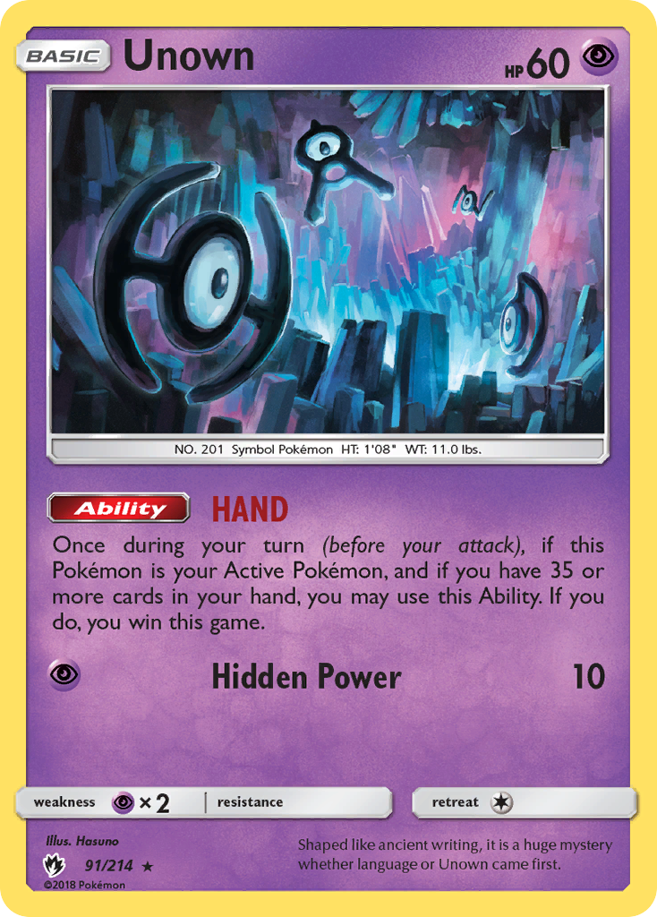 Unown (91/214) [Sun &amp; Moon: Lost Thunder] 