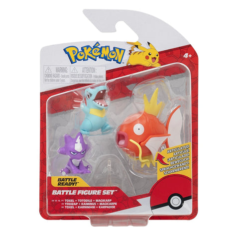 Pokémon - 3 Battle Figure Pack (Toxel - Totodile - Magikarp)
