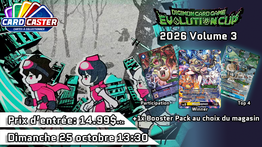 Digimon - Evolution Cup 2026 Vol.3 - Dimanche 25 octobre 13h30