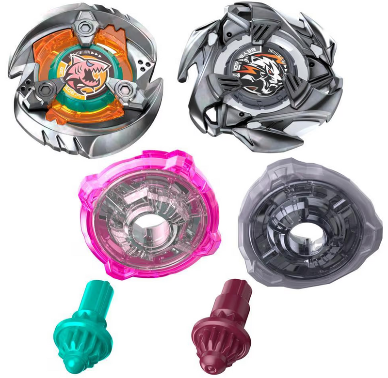 Beyblade X - Dual Pack - Pearl Tiger 3-60U BX (Balance Type) / Gill Shark 4-70O BX (Stamina Type)