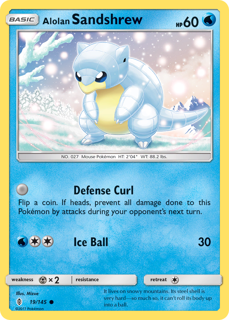 Alolan Sandshrew (19/145) [Sun &amp; Moon: Guardians Rising] 