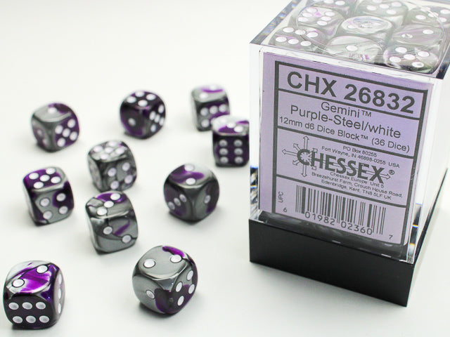 Dices (36D6) - Chessex Gemini (Choose your Color)