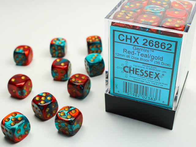 Dices (36D6) - Chessex Gemini (Choose your Color)
