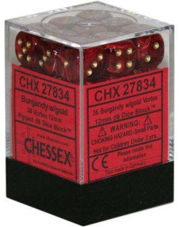 Dices (36D6) - Chessex Vortex (Choose your Color)