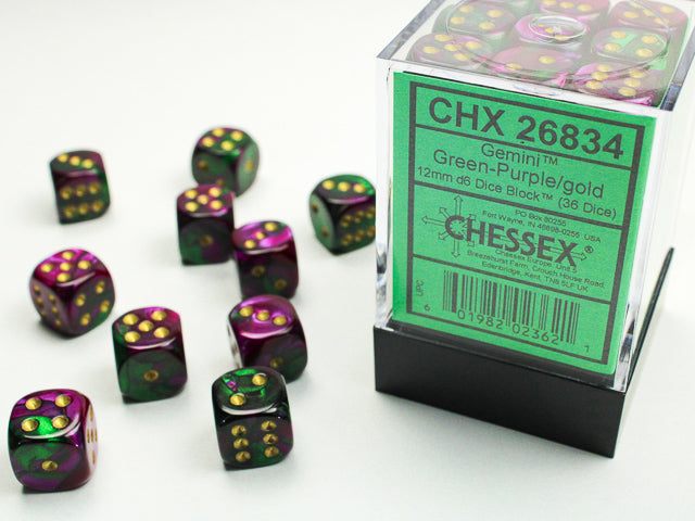Dices (36D6) - Chessex Gemini (Choose your Color)
