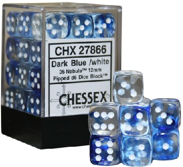 Dices (36D6) - Chessex Nebula (Choose your Color)