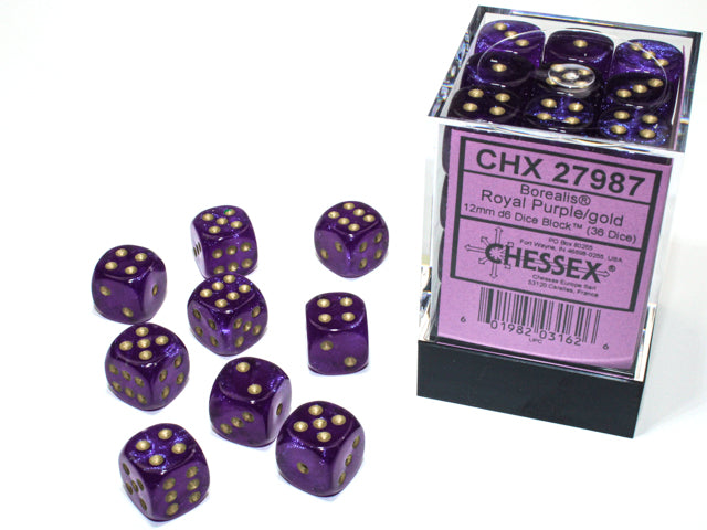 Dices (36D6) - Chessex Borealis (Choose your Color)