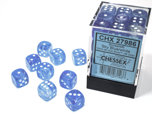 Dices (36D6) - Chessex Borealis (Choose your Color)