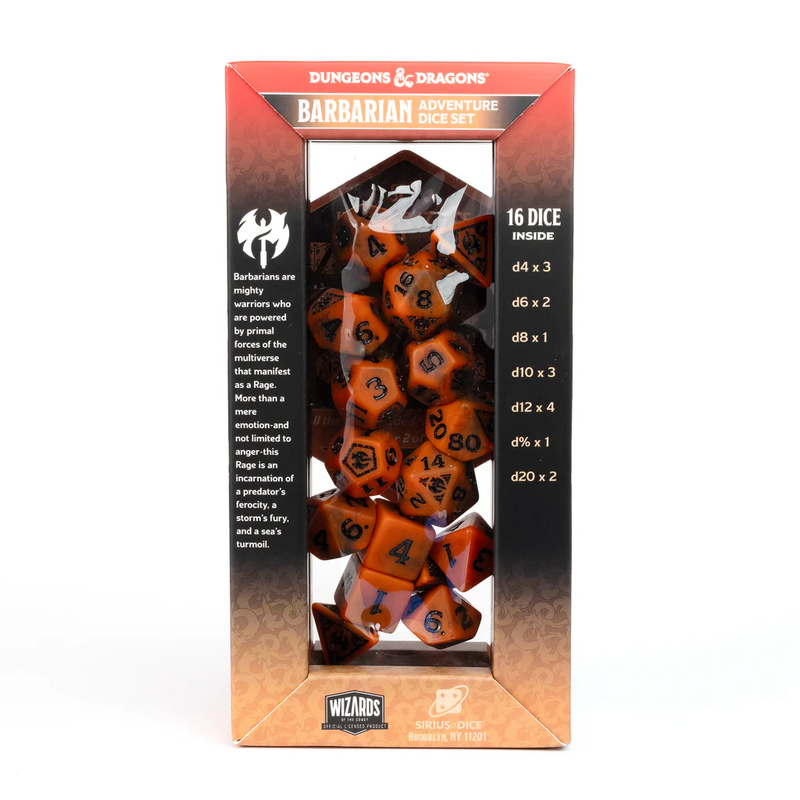 Dungeons & Dragons - Adventure Dice Barbarian - Orange