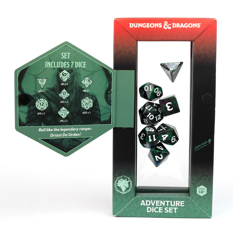 Dungeons & Dragons - Adventure Dice Legend of Drizzt - Green