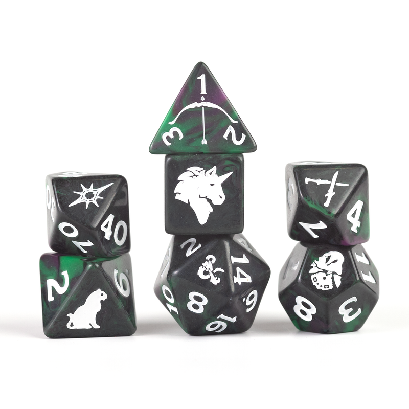 Dungeons & Dragons - Adventure Dice Legend of Drizzt - Green