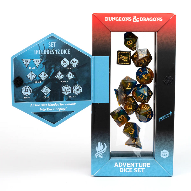 Dungeons & Dragons - Adventure Dice Monk - Blue/Gold
