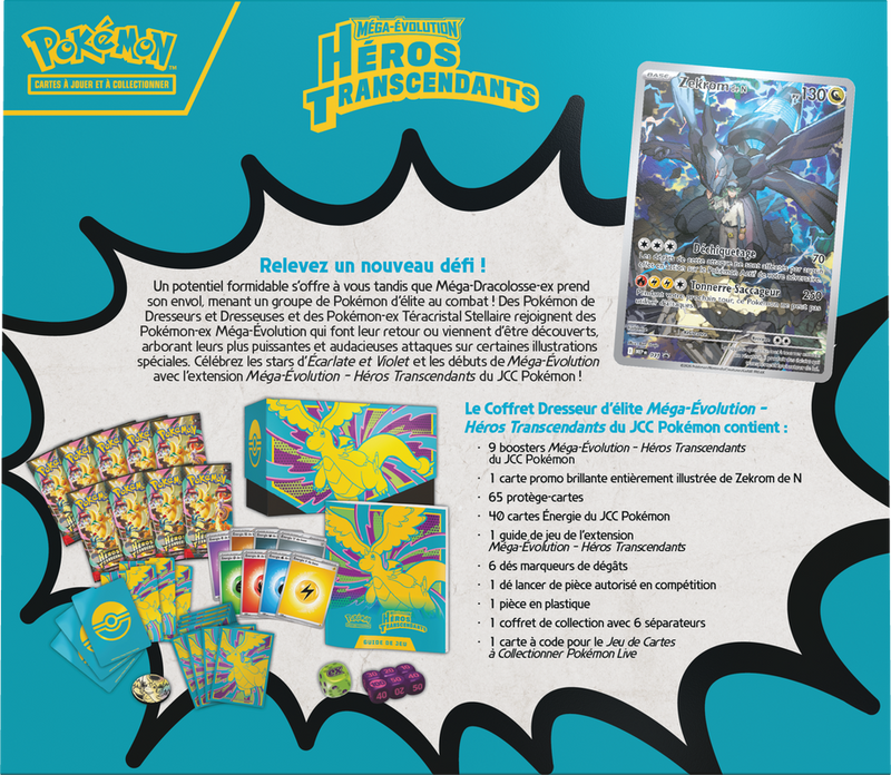 *Pre-Order* Pokémon - Mega Evolution: Héros Transcendants - Coffret Dresseur D'Élite - Français