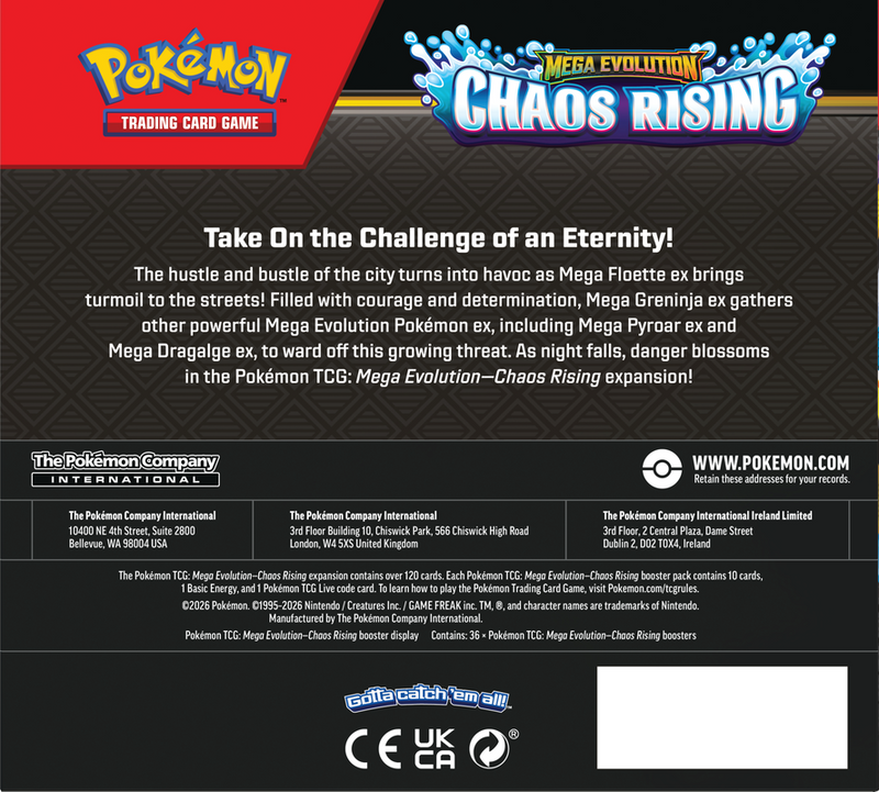 *Pre-Order* Pokémon - Mega Evolution: Chaos Rising - Booster Box