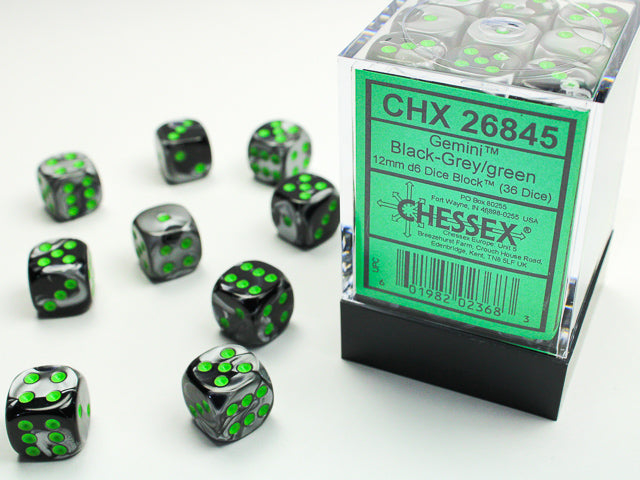Dices (36D6) - Chessex Gemini (Choose your Color)