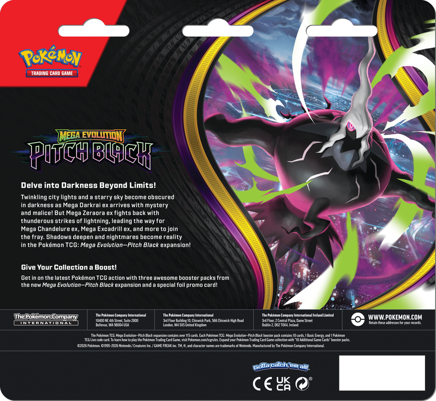 Pokémon - Pitch Black - Binacle - 3 Pack Blister