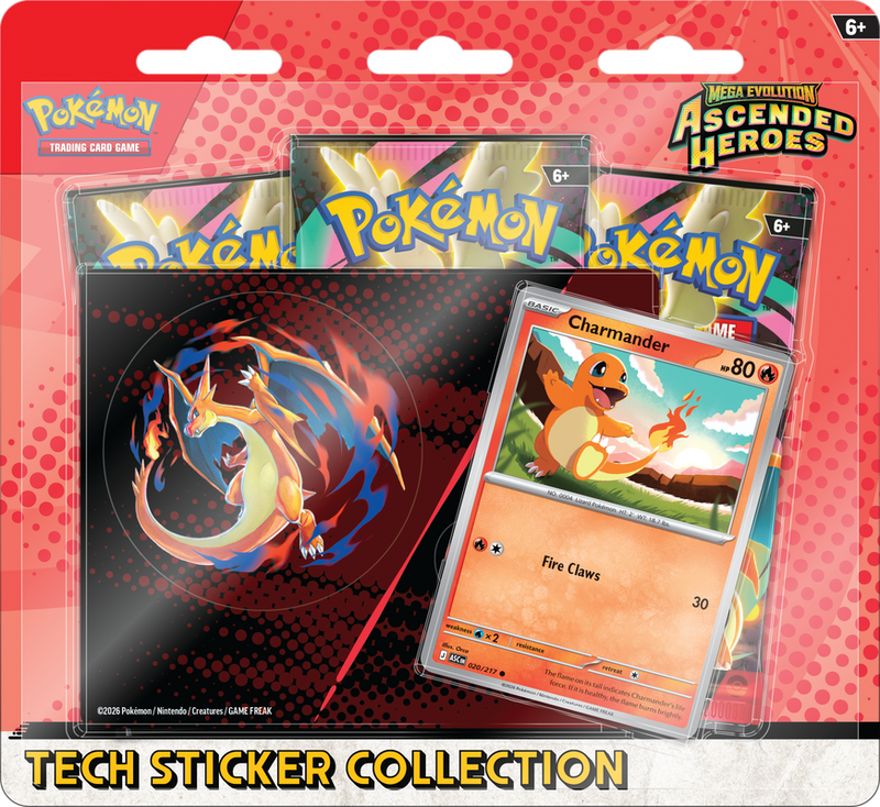 *Pre-Order* Pokémon - Mega Evolution: Ascended Heroes - Tech Sticker Collection (Charmander)