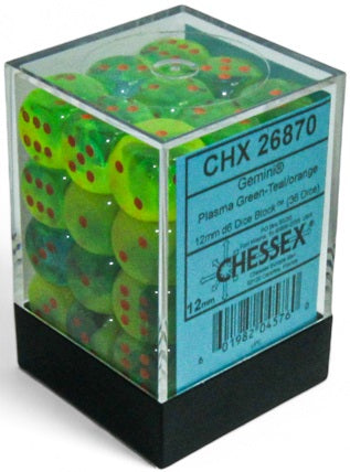 Dices (36D6) - Chessex Gemini (Choose your Color)